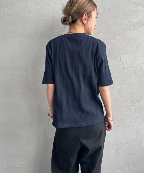 すぐ届く【FRED PERRY】ランダムリブ ワンポイント刺繍Tシャツ FRED PERRY/フレッドペリー] 別注 ランダムリブ ワンポイント