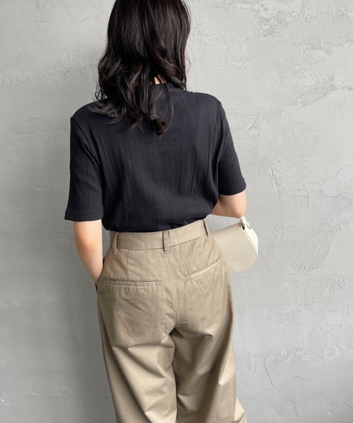 FRED PERRY/フレッドペリー] 別注 ランダムリブ ワンポイント