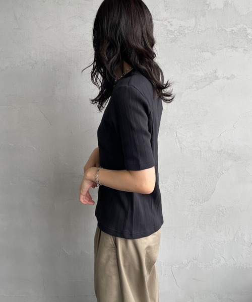 FRED PERRY/フレッドペリー] 別注 ランダムリブ ワンポイント