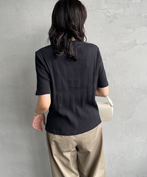 FRED PERRY/フレッドペリー] 別注 ランダムリブ ワンポイント