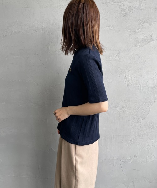 FRED PERRY/フレッドペリー] 別注 ランダムリブ ワンポイント