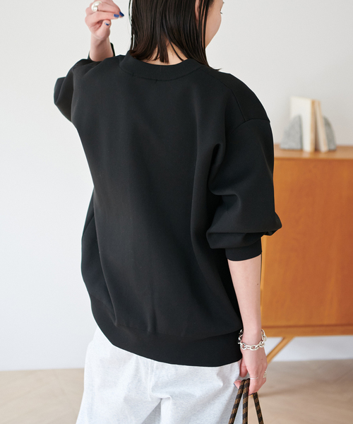 JOURNAL STANDARD（ジャーナルスタンダード）の「《WEB限定追加5》ウォッシャブルバナナスリーブカーディガン（カーディガン/ボレロ・レディース・ブラック/チャコールグレー・FREE）」の9枚目の写真