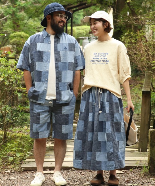 KRIFF MAYER Lady's Collection（クリフメイヤーレディースコレクション）の「【綿100%】インディゴパッチワークスカート（スカート・レディース・ダークブルー/インディゴブルー/ライトブルー・MEDIUM/LARGE）」の11枚目の写真