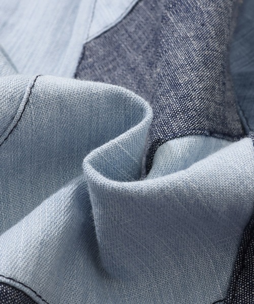 KRIFF MAYER Lady's Collection（クリフメイヤーレディースコレクション）の「【綿100%】インディゴパッチワークスカート（スカート・レディース・ダークブルー/インディゴブルー/ライトブルー・MEDIUM/LARGE）」の21枚目の写真