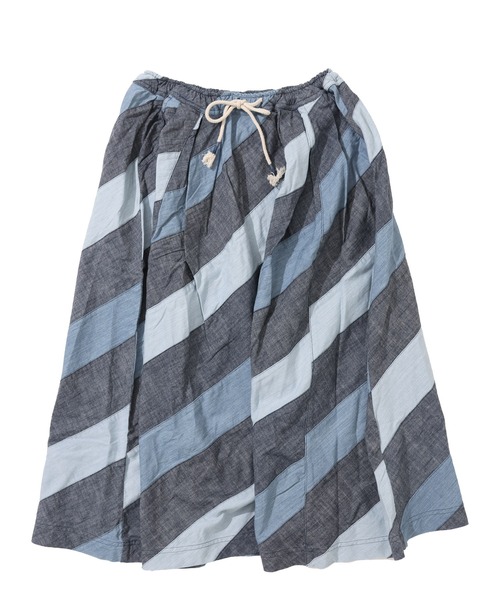 KRIFF MAYER Lady's Collection（クリフメイヤーレディースコレクション）の「【綿100%】インディゴパッチワークスカート（スカート・レディース・ダークブルー/インディゴブルー/ライトブルー・MEDIUM/LARGE）」の22枚目の写真