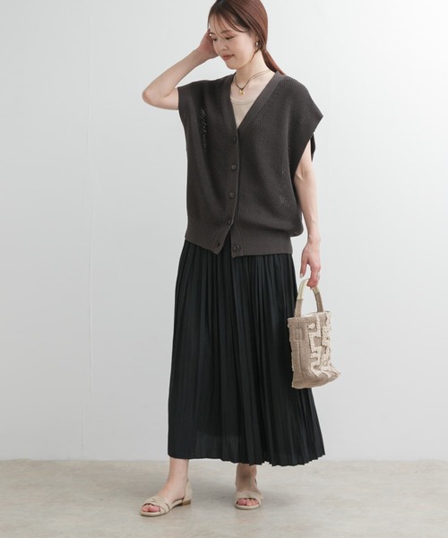 URBAN RESEARCH DOORS（アーバンリサーチドアーズ）の「ランダムプリーツスカート（スカート・レディース・ブラック/ベージュ系その他/ホワイト系その他・MEDIUM）」の11枚目の写真