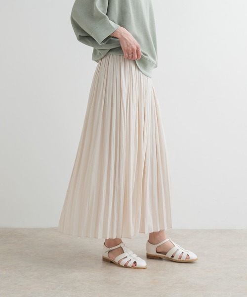 URBAN RESEARCH DOORS（アーバンリサーチドアーズ）の「ランダムプリーツスカート（スカート・レディース・ブラック/ベージュ系その他/ホワイト系その他・MEDIUM）」の18枚目の写真