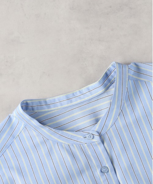 Right-on（ライトオン）の「ブロード袖バルーンブラウス（シャツ/ブラウス・レディース・ホワイト×ネイビー/ネイビー×ホワイト/ブルー・L/M）」の9枚目の写真