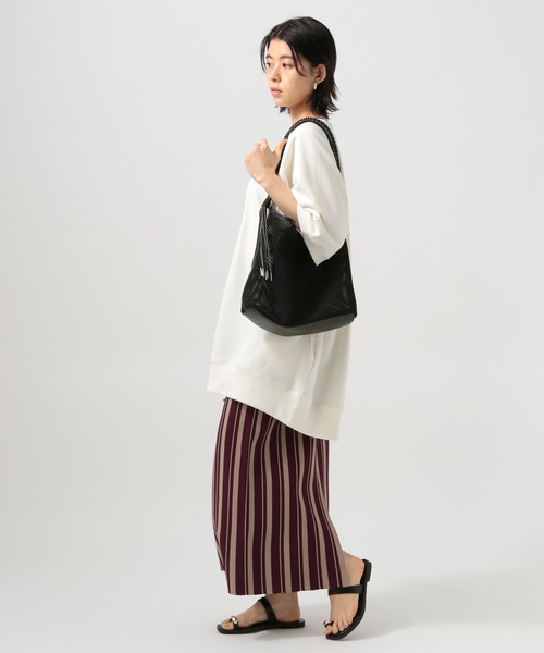 BAYFLOW（ベイフロー）の「コード編みHDメッシュトート（ハンドバッグ・レディース・ブラック/グレー・FREE）」の13枚目の写真