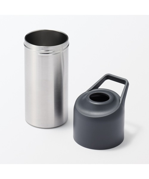 無印良品（ムジルシリョウヒン）の「冷やしたまま持ち運べる　ペットボトル用保冷ホルダー　５００ー６５０ｍＬ用（水筒・メンズ・ホワイト/ダークブルー/シルバー・FREE）」の12枚目の写真