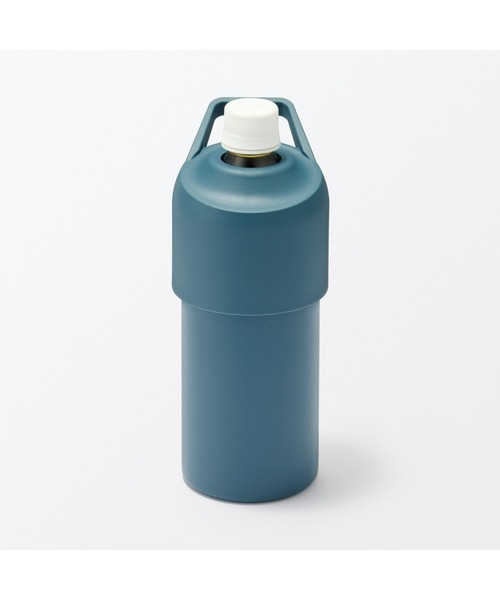 無印良品（ムジルシリョウヒン）の「冷やしたまま持ち運べる　ペットボトル用保冷ホルダー　５００ー６５０ｍＬ用（水筒・メンズ・ホワイト/ダークブルー/シルバー・FREE）」の19枚目の写真
