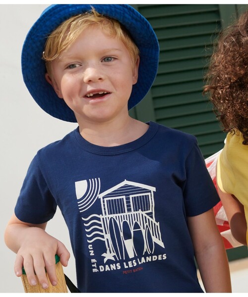 PETIT BATEAU(プチバトー)の「半袖Tシャツ(Tシャツ/カットソー・キッズ・ネイビー・6YEAR/8YEAR/10YEAR/12YEAR)」の3枚目の写真