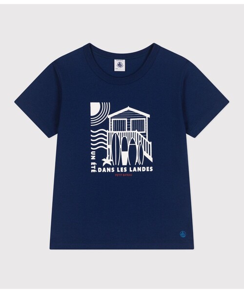 PETIT BATEAU(プチバトー)の「半袖Tシャツ(Tシャツ/カットソー・キッズ・ネイビー・6YEAR/8YEAR/10YEAR/12YEAR)」の4枚目の写真