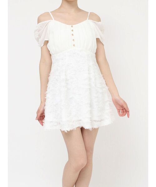 セール】ジャガードドッキングミニフレアワンピース（ワンピース