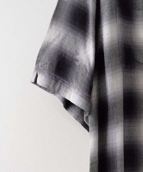 TOWNCRAFT（タウンクラフト）の「TOWNCRAFT/タウンクラフト 60S LOOP COLLAR SS SHIRTS 半袖シャツ（シャツ/ブラウス・メンズ・ブラック/モカ・LARGE/MEDIUM）」の9枚目の写真