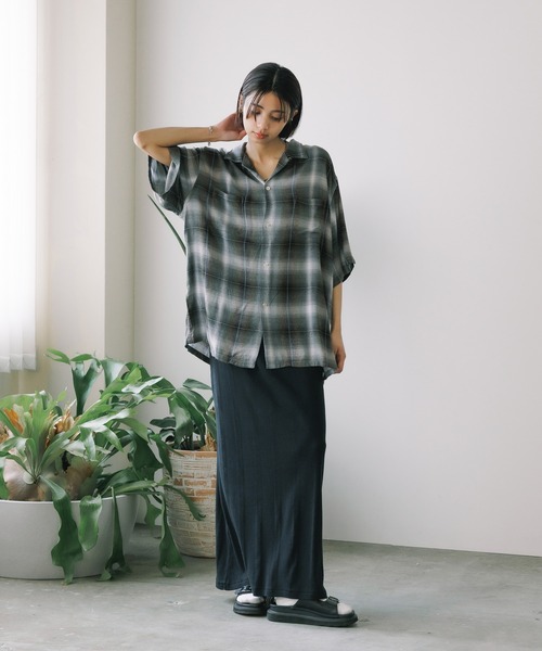 TOWNCRAFT（タウンクラフト）の「TOWNCRAFT/タウンクラフト 60S LOOP COLLAR SS SHIRTS 半袖シャツ（シャツ/ブラウス・メンズ・ブラック/モカ・LARGE/MEDIUM）」の12枚目の写真