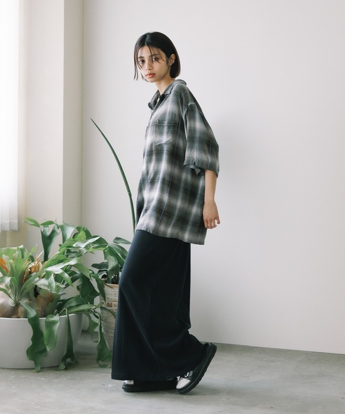 TOWNCRAFT（タウンクラフト）の「TOWNCRAFT/タウンクラフト 60S LOOP COLLAR SS SHIRTS 半袖シャツ（シャツ/ブラウス・メンズ・ブラック/モカ・LARGE/MEDIUM）」の13枚目の写真