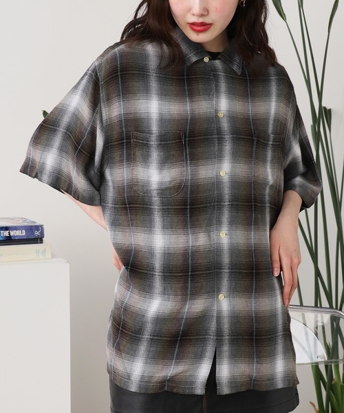 TOWNCRAFT（タウンクラフト）の「TOWNCRAFT/タウンクラフト 60S LOOP COLLAR SS SHIRTS 半袖シャツ（シャツ/ブラウス・メンズ・ブラック/モカ・LARGE/MEDIUM）」の14枚目の写真
