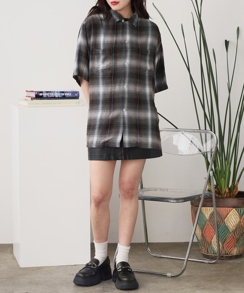 TOWNCRAFT（タウンクラフト）の「TOWNCRAFT/タウンクラフト 60S LOOP COLLAR SS SHIRTS 半袖シャツ（シャツ/ブラウス・メンズ・ブラック/モカ・LARGE/MEDIUM）」の17枚目の写真