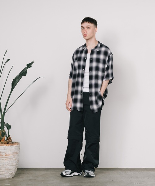 TOWNCRAFT（タウンクラフト）の「TOWNCRAFT/タウンクラフト 60S LOOP COLLAR SS SHIRTS 半袖シャツ（シャツ/ブラウス・メンズ・ブラック/モカ・LARGE/MEDIUM）」の20枚目の写真