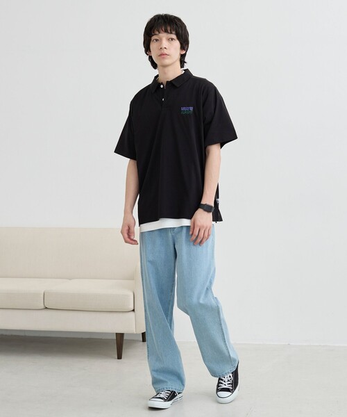 coen(コーエン)の「<WELLTECT/多機能>刺繍ロゴポロシャツ ー吸水速乾、接触冷感、UVカット、遮熱ー(ポロシャツ・メンズ・ブラック/ベージュ/オフホワイト・S/XL/M/L)」の10枚目の写真