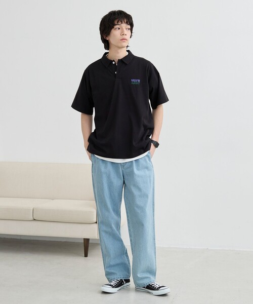 coen(コーエン)の「<WELLTECT/多機能>刺繍ロゴポロシャツ ー吸水速乾、接触冷感、UVカット、遮熱ー(ポロシャツ・メンズ・ブラック/ベージュ/オフホワイト・S/XL/M/L)」の12枚目の写真