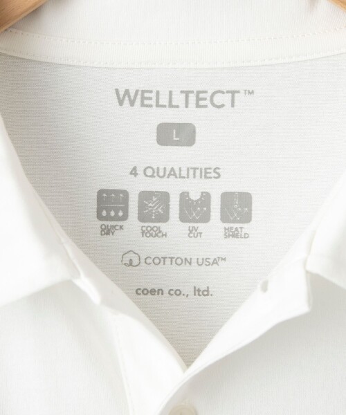coen(コーエン)の「<WELLTECT/多機能>刺繍ロゴポロシャツ ー吸水速乾、接触冷感、UVカット、遮熱ー(ポロシャツ・メンズ・ブラック/ベージュ/オフホワイト・S/XL/M/L)」の21枚目の写真