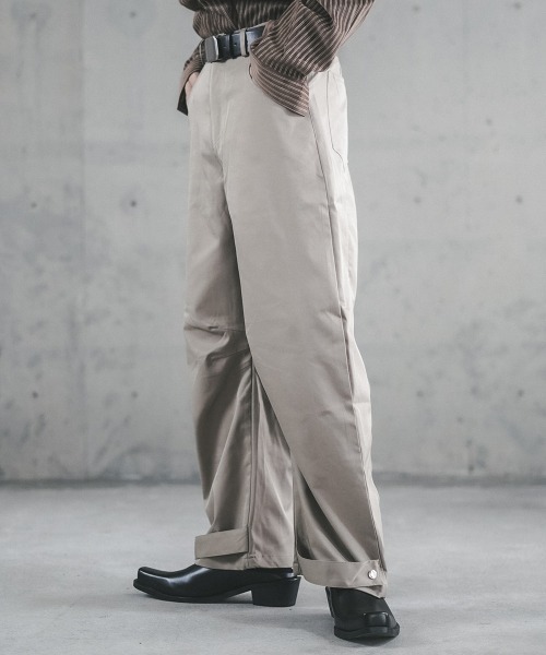 Shoowtime(ショウタイム)の「Straight light slacks pants / ストレートライトスラックスパンツ(スラックス・メンズ・ホワイト/サンドベージュ・SMALL/MEDIUM/LARGE/X-LARGE)」の4枚目の写真