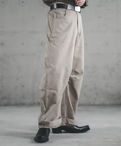 Shoowtime(ショウタイム)の「Straight light slacks pants / ストレートライトスラックスパンツ(スラックス・メンズ・ホワイト/サンドベージュ・SMALL/MEDIUM/LARGE/X-LARGE)」の5枚目の写真