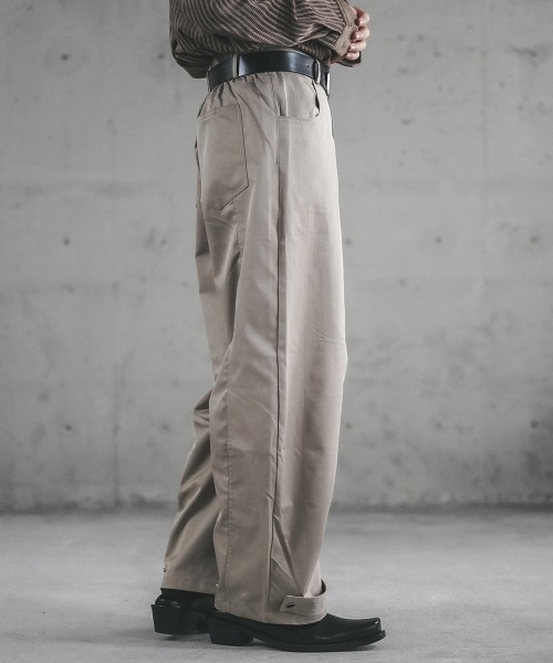 Shoowtime(ショウタイム)の「Straight light slacks pants / ストレートライトスラックスパンツ(スラックス・メンズ・ホワイト/サンドベージュ・SMALL/MEDIUM/LARGE/X-LARGE)」の7枚目の写真