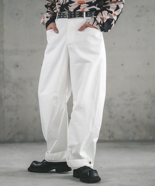 Shoowtime(ショウタイム)の「Straight light slacks pants / ストレートライトスラックスパンツ(スラックス・メンズ・ホワイト/サンドベージュ・SMALL/MEDIUM/LARGE/X-LARGE)」の10枚目の写真