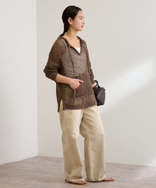 セール】ENRICA/エンリカ キーネックプルオーバー（ニット