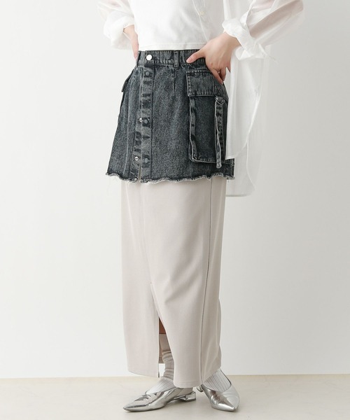RAGEBLUE（レイジブルー）の「3WAY/デニムレイヤードスカートセット（スカート・レディース・ブラック×ブラック/ブラック×グレー・FREE）」の12枚目の写真