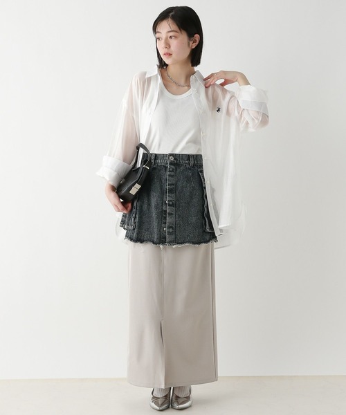 RAGEBLUE（レイジブルー）の「3WAY/デニムレイヤードスカートセット（スカート・レディース・ブラック×ブラック/ブラック×グレー・FREE）」の7枚目の写真