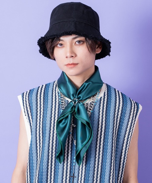 an meets zakka サテンスカーフ(65cm×65cm)（バンダナ/スカーフ