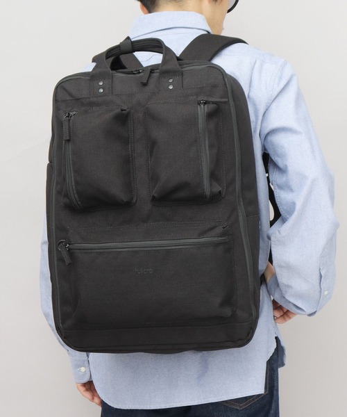 fulcro フルクロ 撥水 18ポケット バックパック バーティカル ビジネス