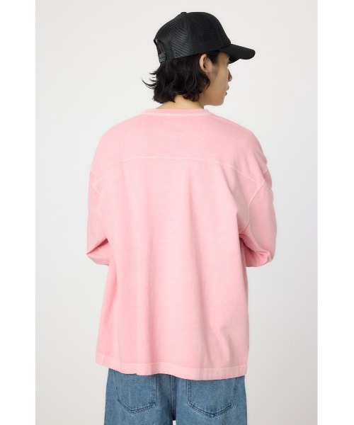 RODEO CROWNS WIDE BOWL(ロデオクラウンズワイドボウル)の「ピグメントフットボール7分袖Tシャツ(Tシャツ/カットソー・メンズ・チャコールグレー/アイボリー/ブラウン/ピンク・MEDIUM/LARGE)」の20枚目の写真