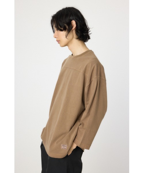 RODEO CROWNS WIDE BOWL(ロデオクラウンズワイドボウル)の「ピグメントフットボール7分袖Tシャツ(Tシャツ/カットソー・メンズ・チャコールグレー/アイボリー/ブラウン/ピンク・MEDIUM/LARGE)」の6枚目の写真