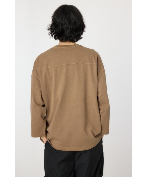 RODEO CROWNS WIDE BOWL(ロデオクラウンズワイドボウル)の「ピグメントフットボール7分袖Tシャツ(Tシャツ/カットソー・メンズ・チャコールグレー/アイボリー/ブラウン/ピンク・MEDIUM/LARGE)」の7枚目の写真