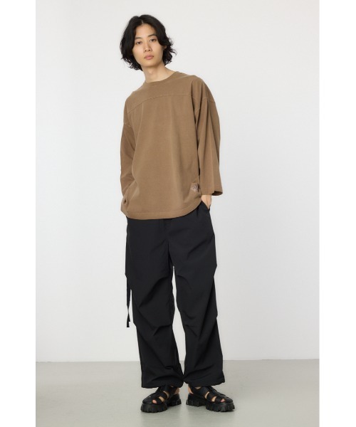 RODEO CROWNS WIDE BOWL(ロデオクラウンズワイドボウル)の「ピグメントフットボール7分袖Tシャツ(Tシャツ/カットソー・メンズ・チャコールグレー/アイボリー/ブラウン/ピンク・MEDIUM/LARGE)」の8枚目の写真