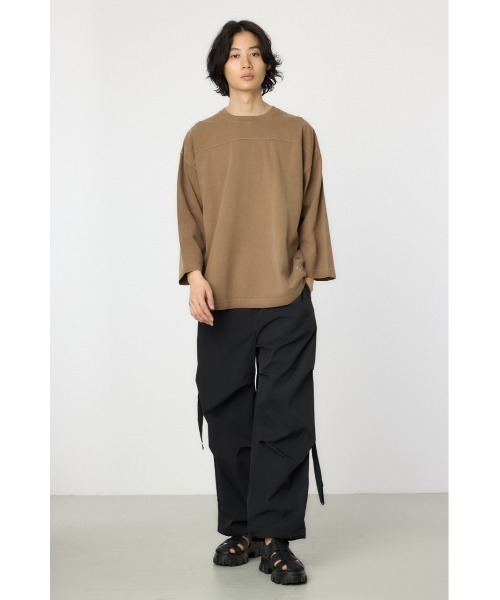 RODEO CROWNS WIDE BOWL(ロデオクラウンズワイドボウル)の「ピグメントフットボール7分袖Tシャツ(Tシャツ/カットソー・メンズ・チャコールグレー/アイボリー/ブラウン/ピンク・MEDIUM/LARGE)」の9枚目の写真