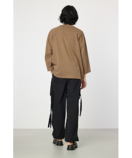 RODEO CROWNS WIDE BOWL(ロデオクラウンズワイドボウル)の「ピグメントフットボール7分袖Tシャツ(Tシャツ/カットソー・メンズ・チャコールグレー/アイボリー/ブラウン/ピンク・MEDIUM/LARGE)」の10枚目の写真