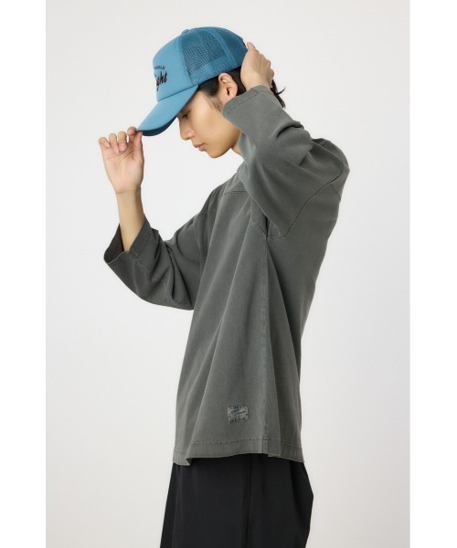RODEO CROWNS WIDE BOWL(ロデオクラウンズワイドボウル)の「ピグメントフットボール7分袖Tシャツ(Tシャツ/カットソー・メンズ・チャコールグレー/アイボリー/ブラウン/ピンク・MEDIUM/LARGE)」の13枚目の写真