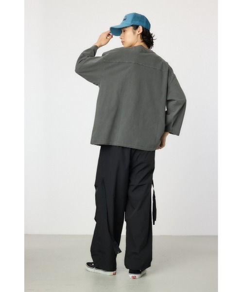 RODEO CROWNS WIDE BOWL(ロデオクラウンズワイドボウル)の「ピグメントフットボール7分袖Tシャツ(Tシャツ/カットソー・メンズ・チャコールグレー/アイボリー/ブラウン/ピンク・MEDIUM/LARGE)」の16枚目の写真
