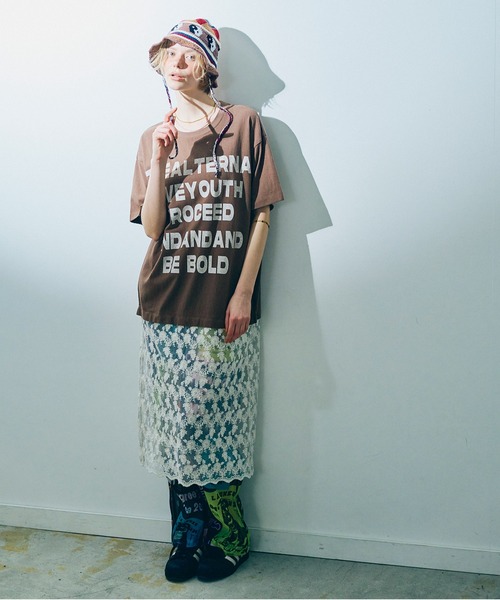 RNA（アールエヌエー）の「D1671 チュールレースコンビワンピース（ワンピース・レディース・ホワイト/ブラウン/グリーン・MEDIUM）」の21枚目の写真