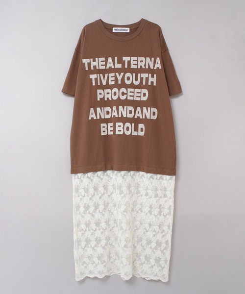 RNA（アールエヌエー）の「D1671 チュールレースコンビワンピース（ワンピース・レディース・ホワイト/ブラウン/グリーン・MEDIUM）」の19枚目の写真