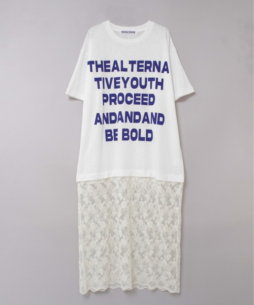 RNA（アールエヌエー）の「D1671 チュールレースコンビワンピース（ワンピース・レディース・ホワイト/ブラウン/グリーン・MEDIUM）」の14枚目の写真