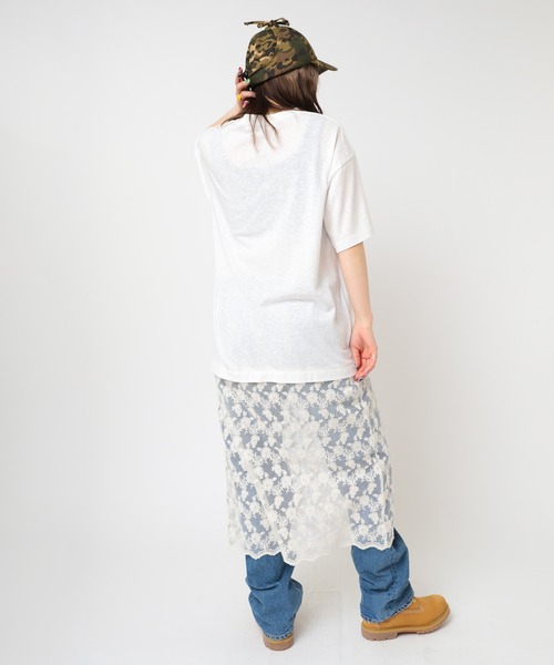 RNA（アールエヌエー）の「D1671 チュールレースコンビワンピース（ワンピース・レディース・ホワイト/ブラウン/グリーン・MEDIUM）」の13枚目の写真