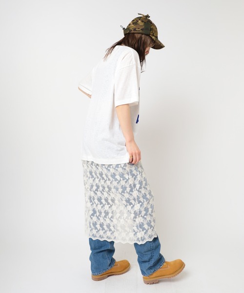 RNA（アールエヌエー）の「D1671 チュールレースコンビワンピース（ワンピース・レディース・ホワイト/ブラウン/グリーン・MEDIUM）」の12枚目の写真