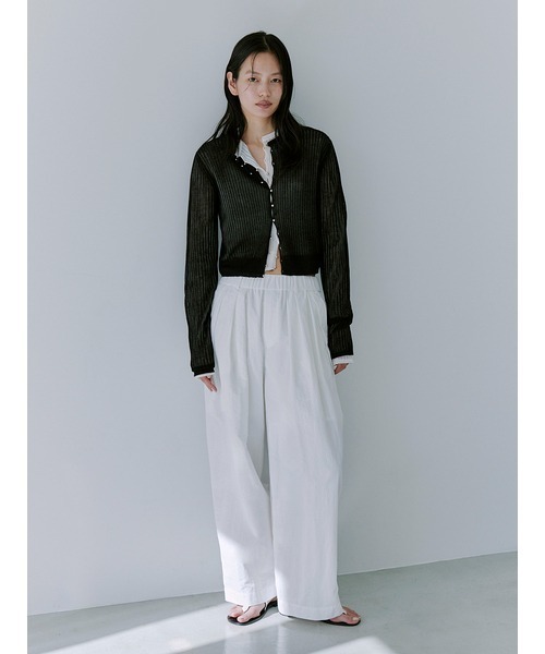 MIESROHE(ミースロエ)の「スポーティー3タックパンツ(その他パンツ・レディース・ホワイト/ブラック・0/1)」の17枚目の写真